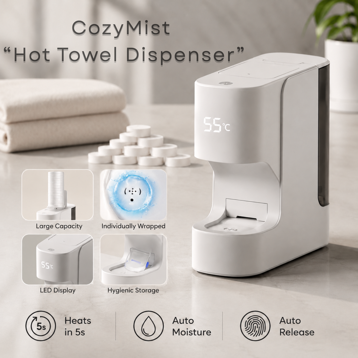 CozyMist- Hot Towel Dispenser