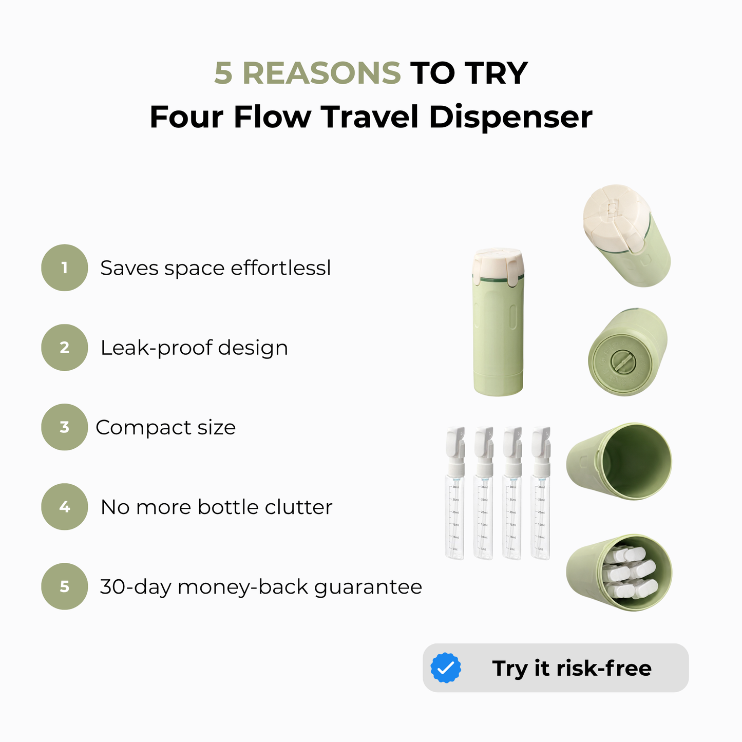 JetSet 4- Portable Leakproof Travel Bottle Dispenser